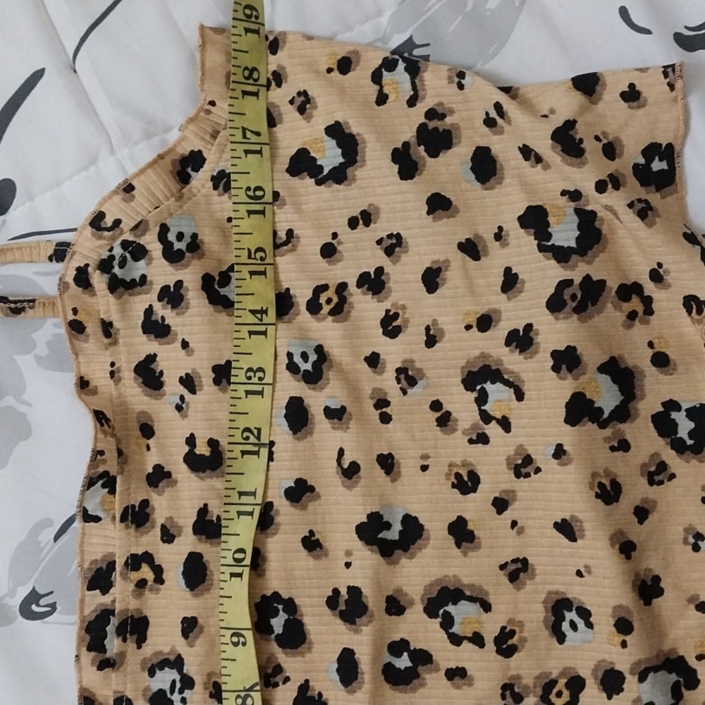 BP. Crop Ribbed Leopard Knit Cardigan/Camisole Set Size XL - Picture 8 of 9